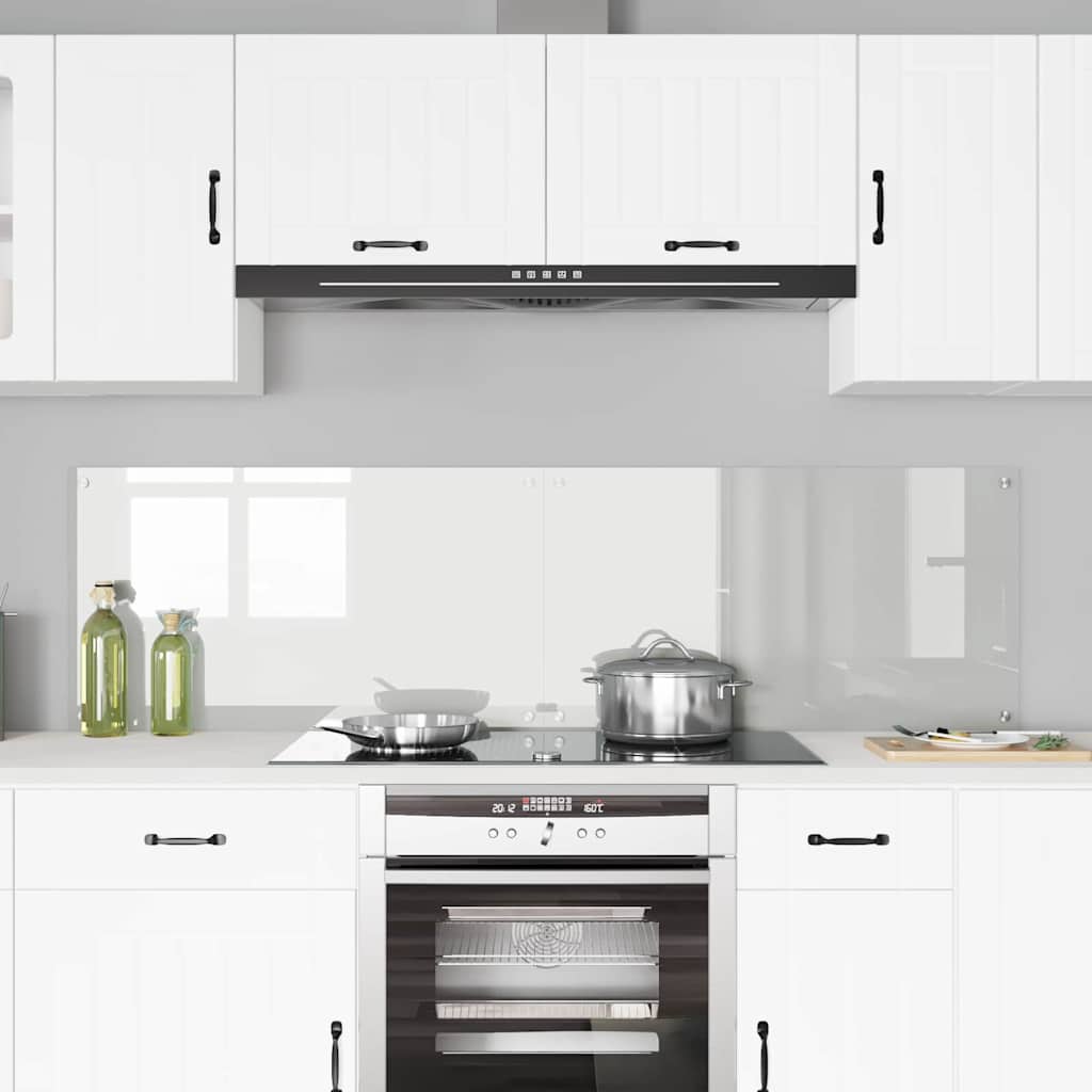 Kitchen Backsplash 2 pcs Transparent 90 x 50 cm Tempered Glass