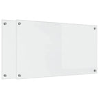 Kitchen Backsplash 2 pcs Transparent 90 x 50 cm Tempered Glass