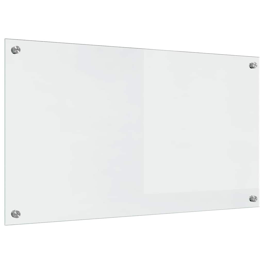 Kitchen Backsplash 2 pcs Transparent 90 x 50 cm Tempered Glass