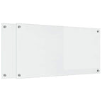 Kitchen Backsplash 2 pcs Transparent 100 x 50 cm Tempered Glass