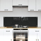 Kitchen Backsplash 2 pcs Black 70 x 40 cm Tempered Glass