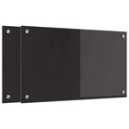Kitchen Backsplash 2 pcs Black 70 x 40 cm Tempered Glass