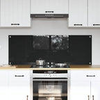 Kitchen Backsplash 2 pcs Black 70 x 50 cm Tempered Glass