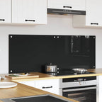 Kitchen Backsplash 2 pcs Black 70 x 50 cm Tempered Glass
