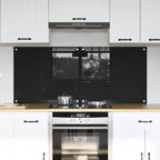 Kitchen Backsplash 2 pcs Black 70 x 60 cm Tempered Glass