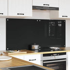 Kitchen Backsplash 2 pcs Black 70 x 60 cm Tempered Glass