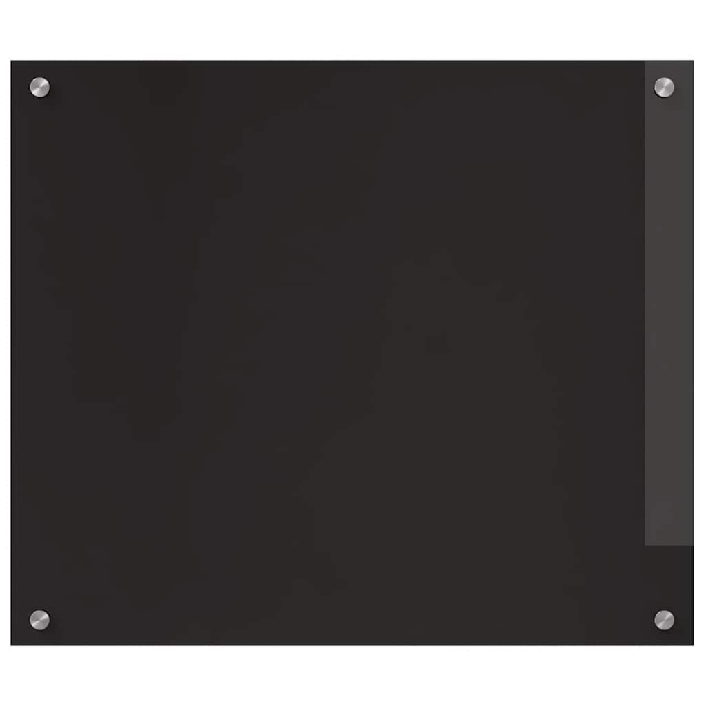 Kitchen Backsplash 2 pcs Black 70 x 60 cm Tempered Glass