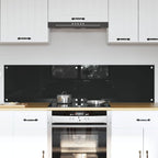 Kitchen Backsplash 2 pcs Black 80 x 40 cm Tempered Glass