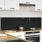 Kitchen Backsplash 2 pcs Black 80 x 40 cm Tempered Glass
