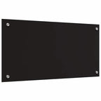 Kitchen Backsplash 2 pcs Black 80 x 40 cm Tempered Glass