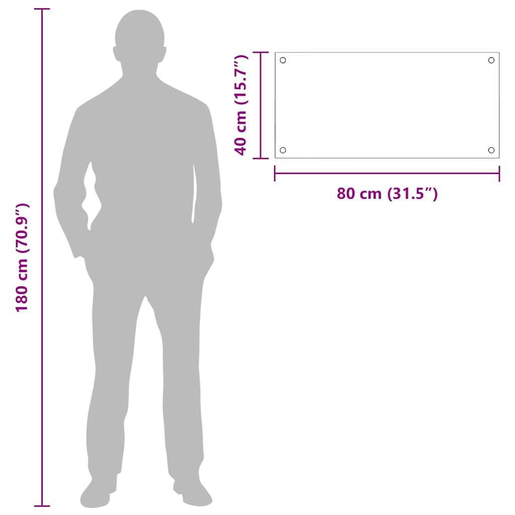 Kitchen Backsplash 2 pcs Black 80 x 40 cm Tempered Glass