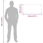 Kitchen Backsplash 2 pcs Black 80 x 40 cm Tempered Glass