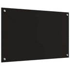 Kitchen Backsplash 2 pcs Black 80 x 50 cm Tempered Glass