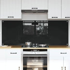 Kitchen Backsplash 2 pcs Black 80 x 60 cm Tempered Glass