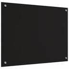 Kitchen Backsplash 2 pcs Black 80 x 60 cm Tempered Glass
