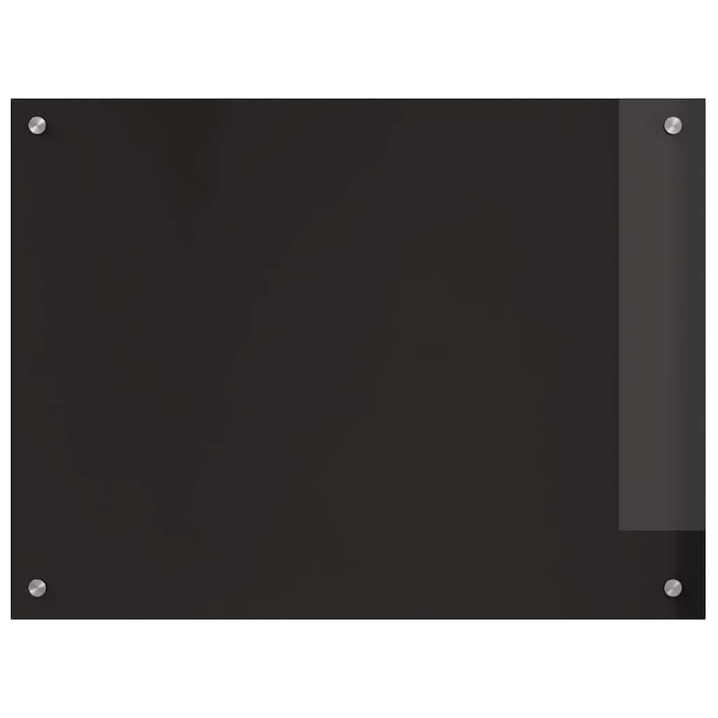Kitchen Backsplash 2 pcs Black 80 x 60 cm Tempered Glass