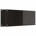 Kitchen Backsplash 2 pcs Black 90 x 40 cm Tempered Glass