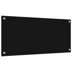 Kitchen Backsplash 2 pcs Black 90 x 40 cm Tempered Glass