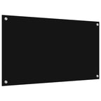 Kitchen Backsplash 2 pcs Black 90 x 50 cm Tempered Glass