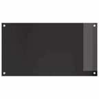 Kitchen Backsplash 2 pcs Black 90 x 50 cm Tempered Glass