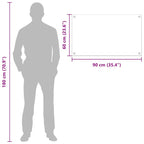 Kitchen Backsplash 2 pcs Black 90 x 60 cm Tempered Glass