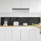 Kitchen Backsplash 2 pcs Black 100 x 40 cm Tempered Glass