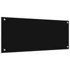 Kitchen Backsplash 2 pcs Black 100 x 40 cm Tempered Glass