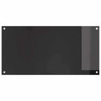 Kitchen Backsplash 2 pcs Black 100 x 50 cm Tempered Glass