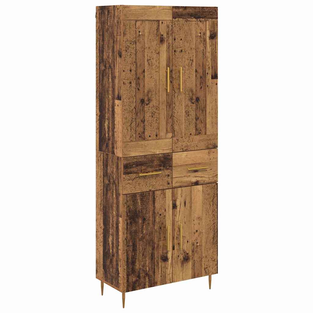 Highboard with Drawer Old Wood 69.5 x 34 x 180 cm Engineered Wood