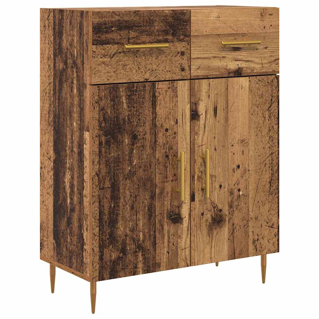 Highboard with Drawer Old Wood 69.5 x 34 x 180 cm Engineered Wood
