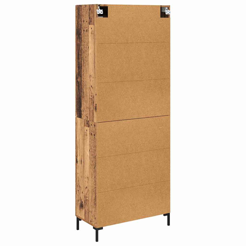 Highboard 2 pcs Old Wood 69.5 x 34 x 180 cm Engineered Wood