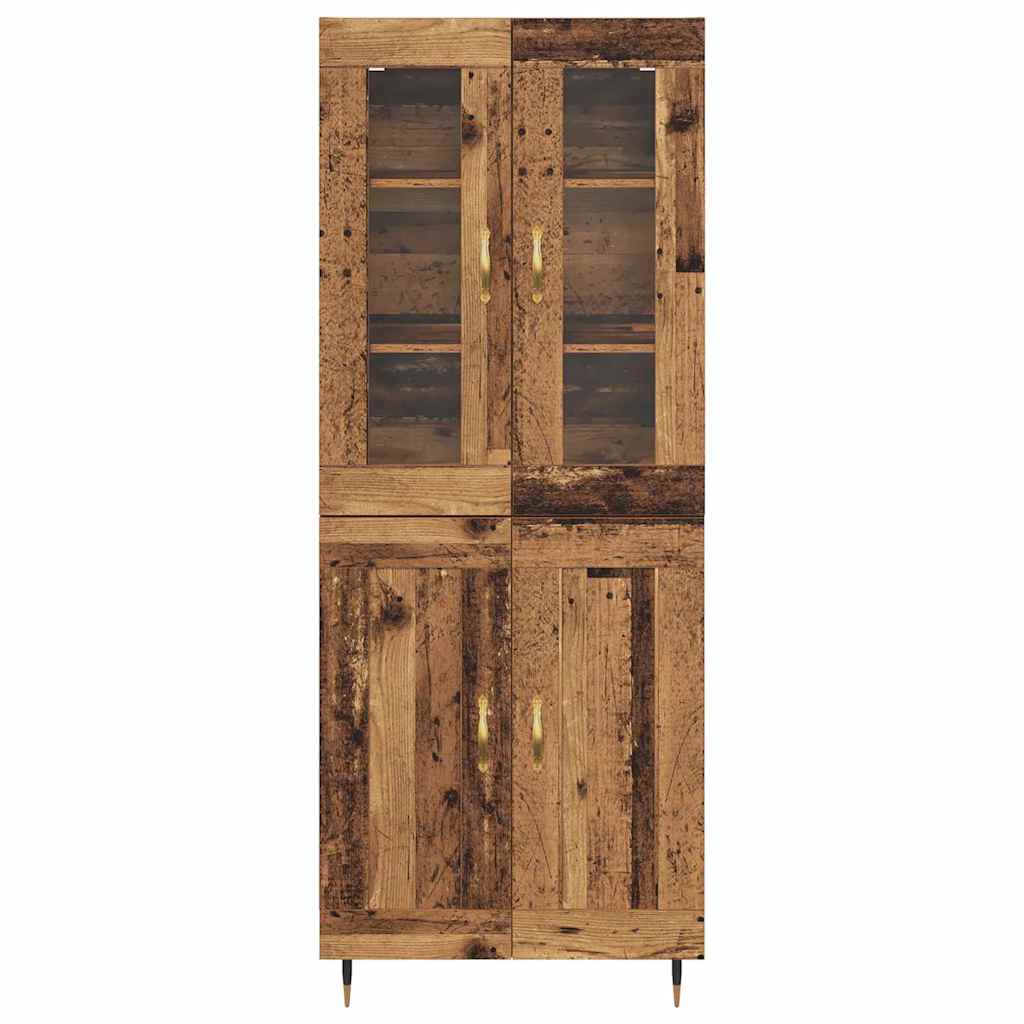 Highboard 2 pcs Old Wood 69.5 x 34 x 180 cm Engineered Wood