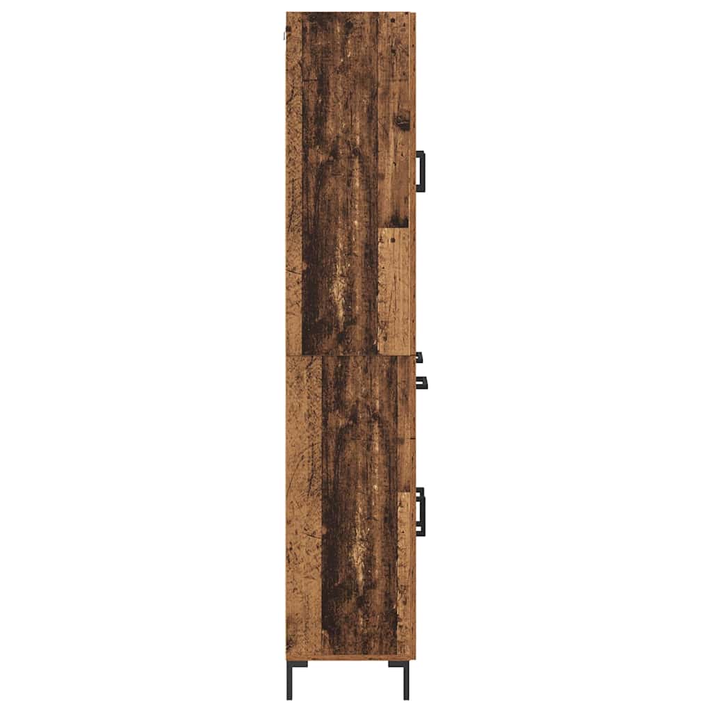Highboard 2 pcs Old Wood 69.5 x 34 x 180 cm Engineered Wood