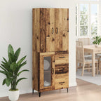 Highboard Wall-mounted Old Wood 69.5 x 34 x 180 cm Engineered Wood