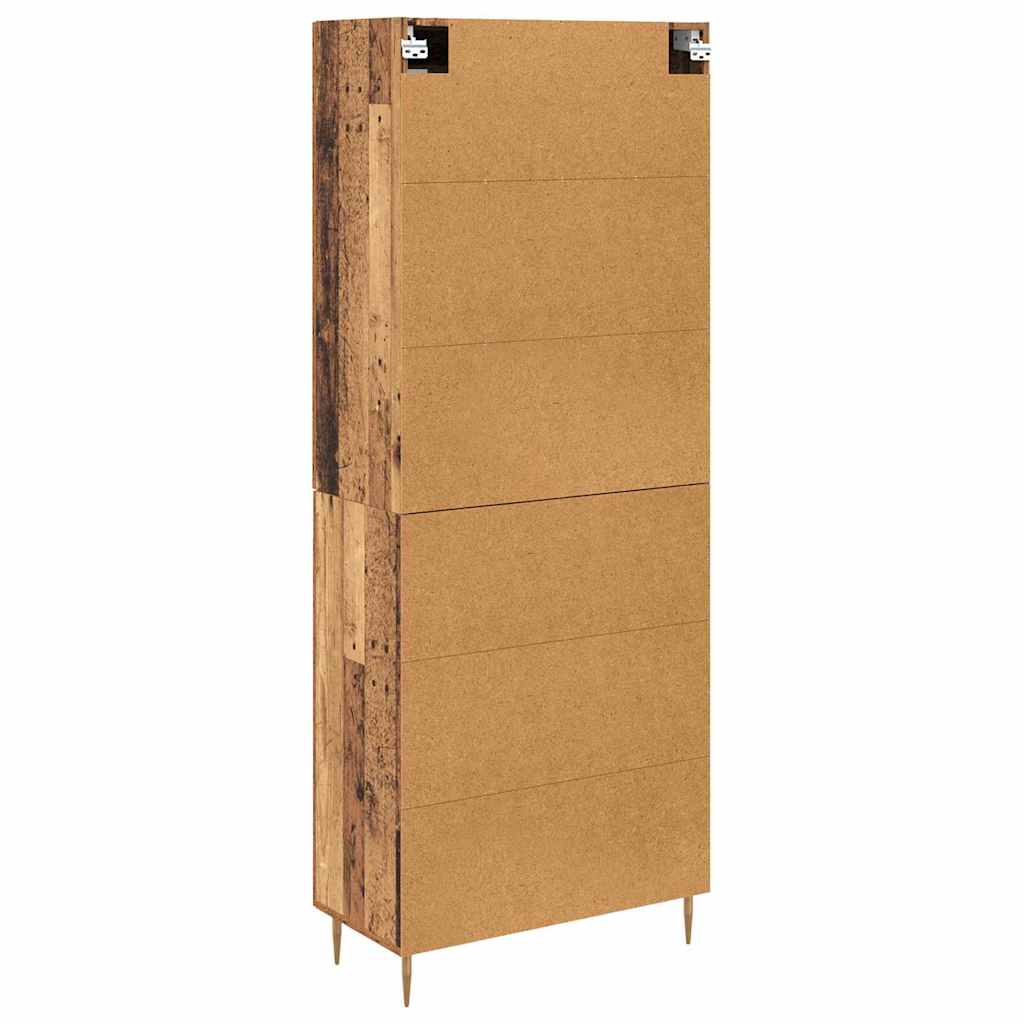 Highboard 2 pcs Old Wood 69.5 x 34 x 180 cm Engineered Wood