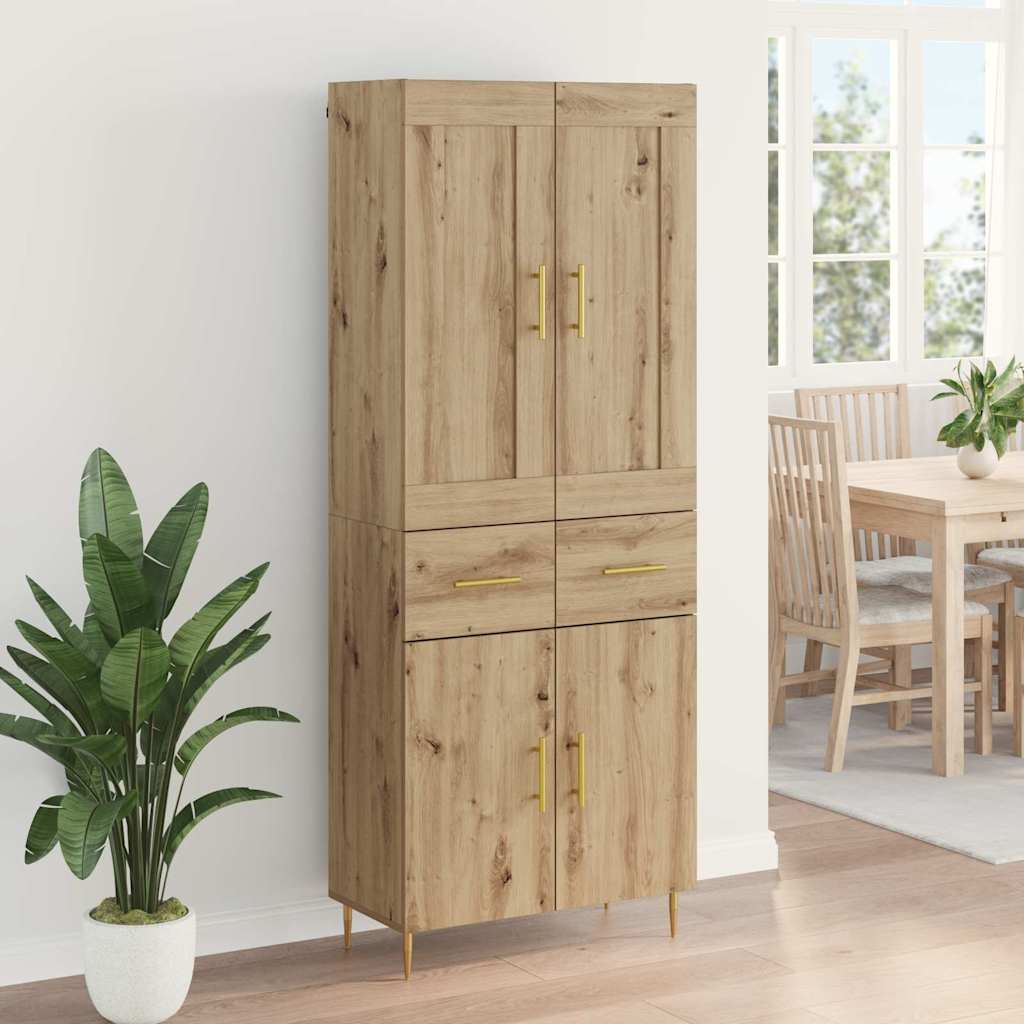Highboard with Drawer Artisan Oak 69.5 x 34 x 180 cm Engineered Wood