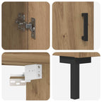 Highboard 2 pcs Artisan Oak 69.5 x 34 x 180 cm Engineered Wood