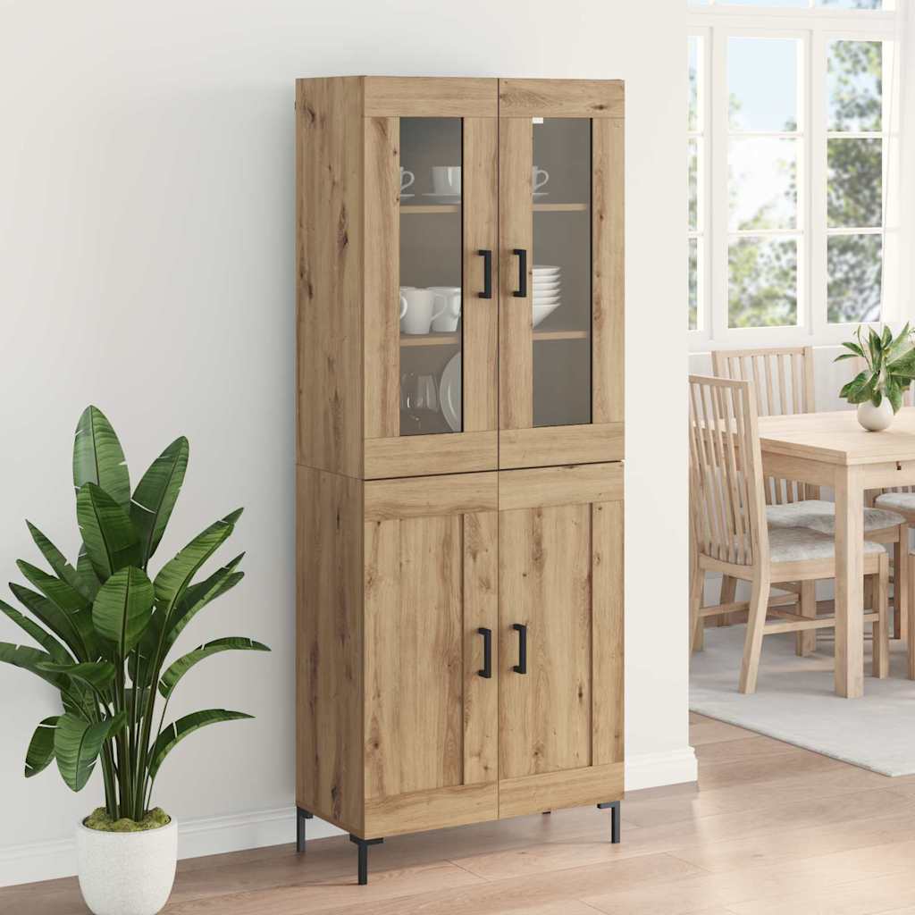 Highboard 2 pcs Artisan Oak 69.5 x 34 x 180 cm Engineered Wood