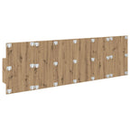 Headboard with Cabinet 3 pcs Artisan Oak Engineered Wood