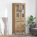 Highboard 2 pcs Artisan Oak 69.5 x 34 x 180 cm Engineered Wood