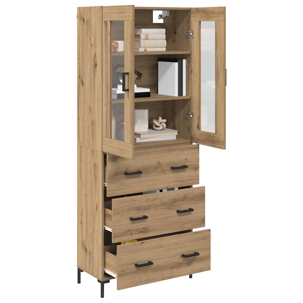 Highboard 2 pcs Artisan Oak 69.5 x 34 x 180 cm Engineered Wood