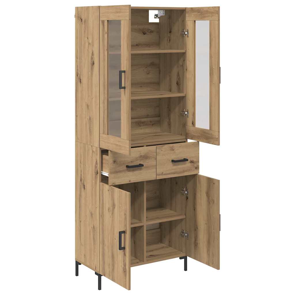 Highboard 2 pcs Artisan Oak 69.5 x 34 x 180 cm Engineered Wood