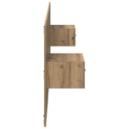 Headboard with Cabinet 3 pcs Artisan Oak Engineered Wood