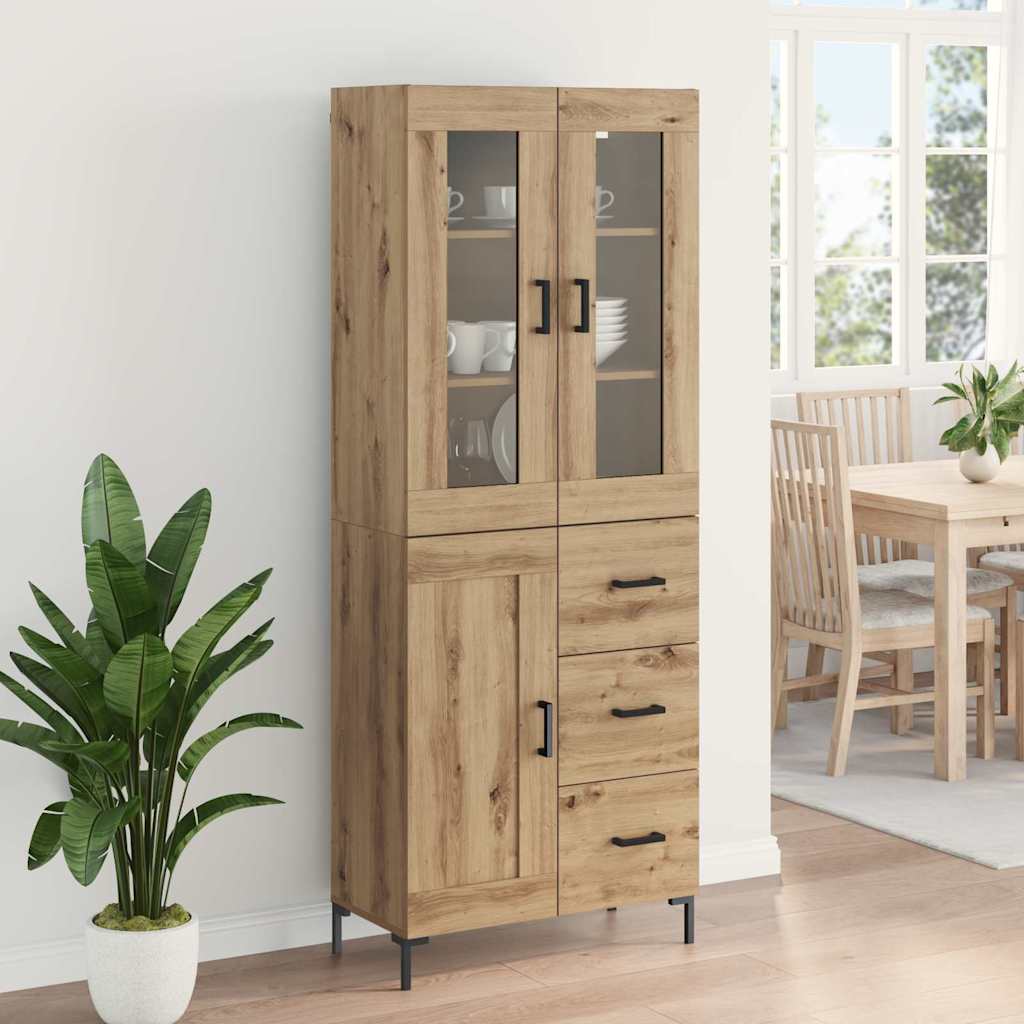 Highboard 2 pcs Artisan Oak 69.5 x 34 x 180 cm Engineered Wood
