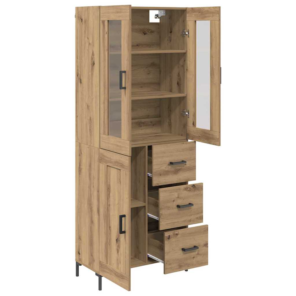 Highboard 2 pcs Artisan Oak 69.5 x 34 x 180 cm Engineered Wood