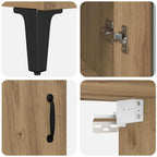 Highboard Wall-mounted Artisan Oak 69.5 x 34 x 180 cm Engineered Wood