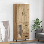 Highboard Wall-mounted Artisan Oak 69.5 x 34 x 180 cm Engineered Wood