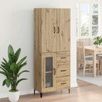 Highboard Wall-mounted Artisan Oak 69.5 x 34 x 180 cm Engineered Wood