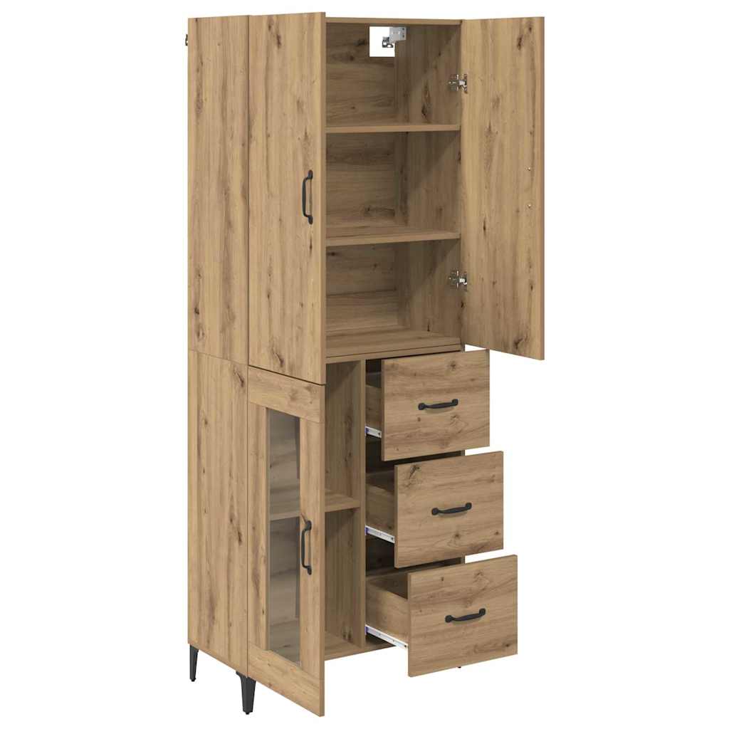 Highboard Wall-mounted Artisan Oak 69.5 x 34 x 180 cm Engineered Wood