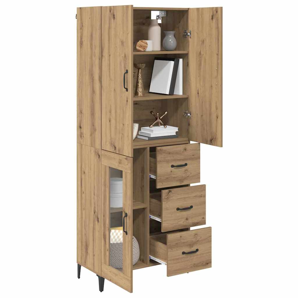Highboard Wall-mounted Artisan Oak 69.5 x 34 x 180 cm Engineered Wood